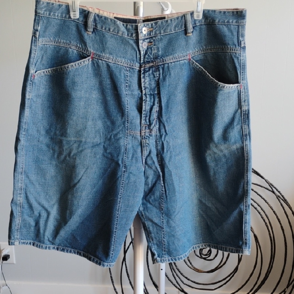 Vintage MARITHE FRANCOIS GIRBAUD Classic Blue Denim Jean Short Pant Bottoms